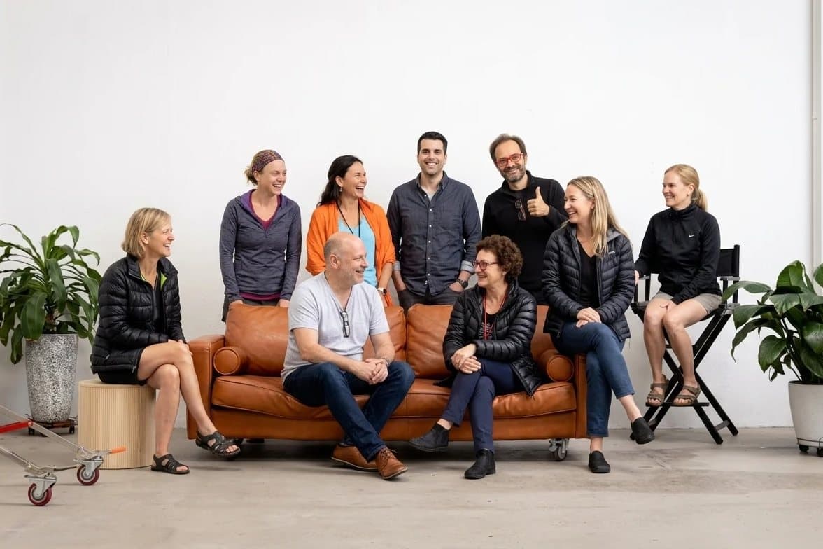 The Westwood team together in the studio